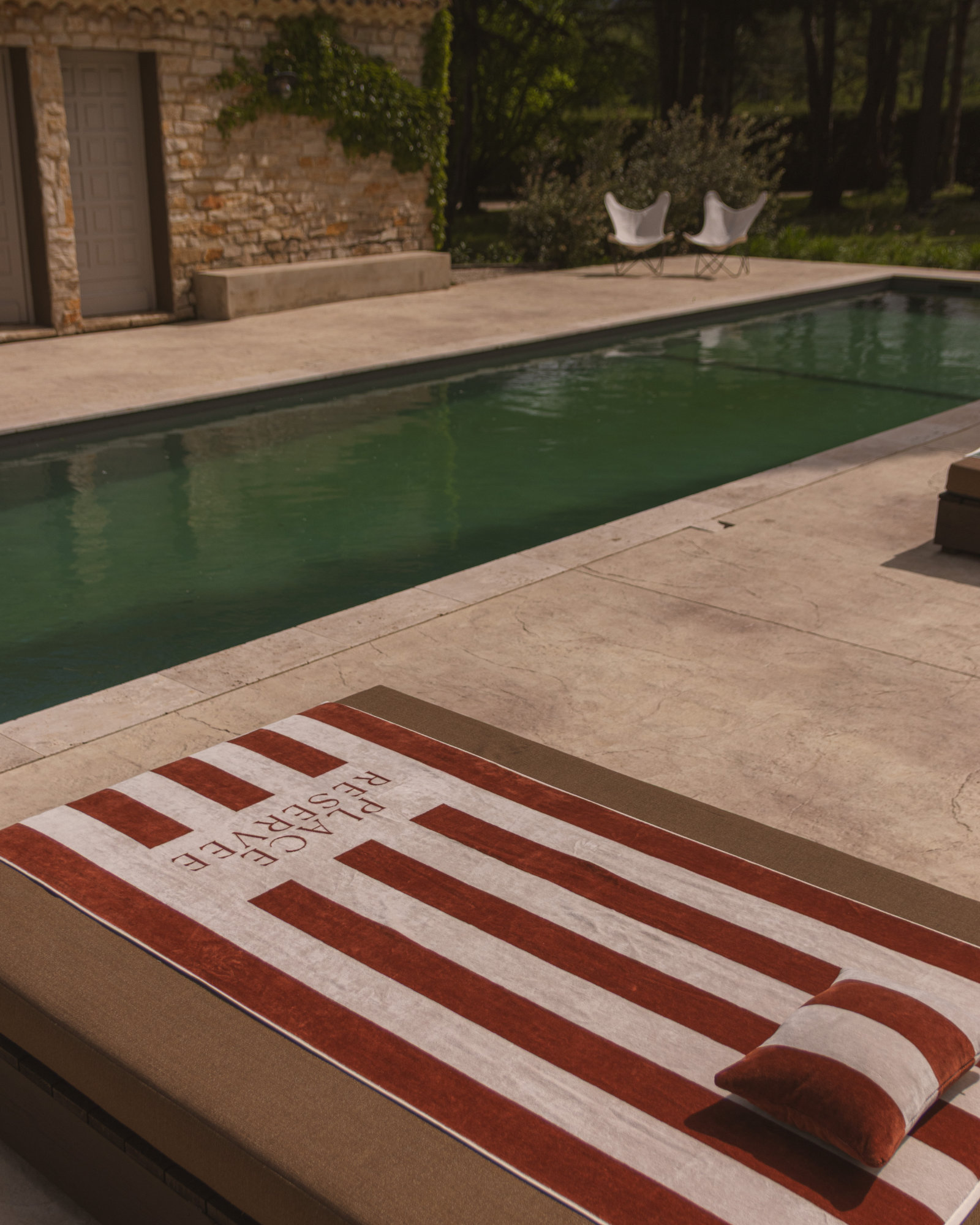 Drap de plage PLACE RESERVEE Tan