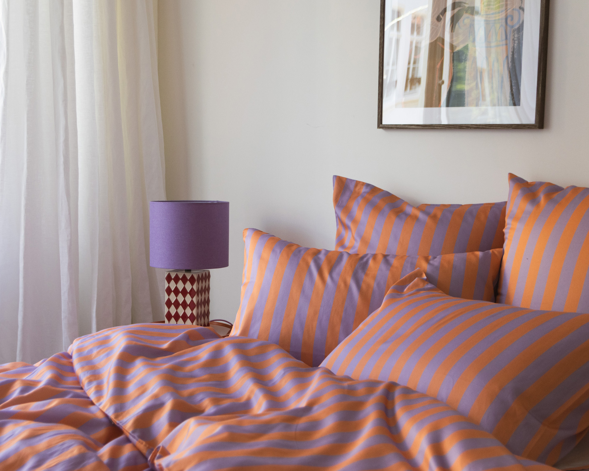Dekbedset GIULIETTA Lavender/Peach