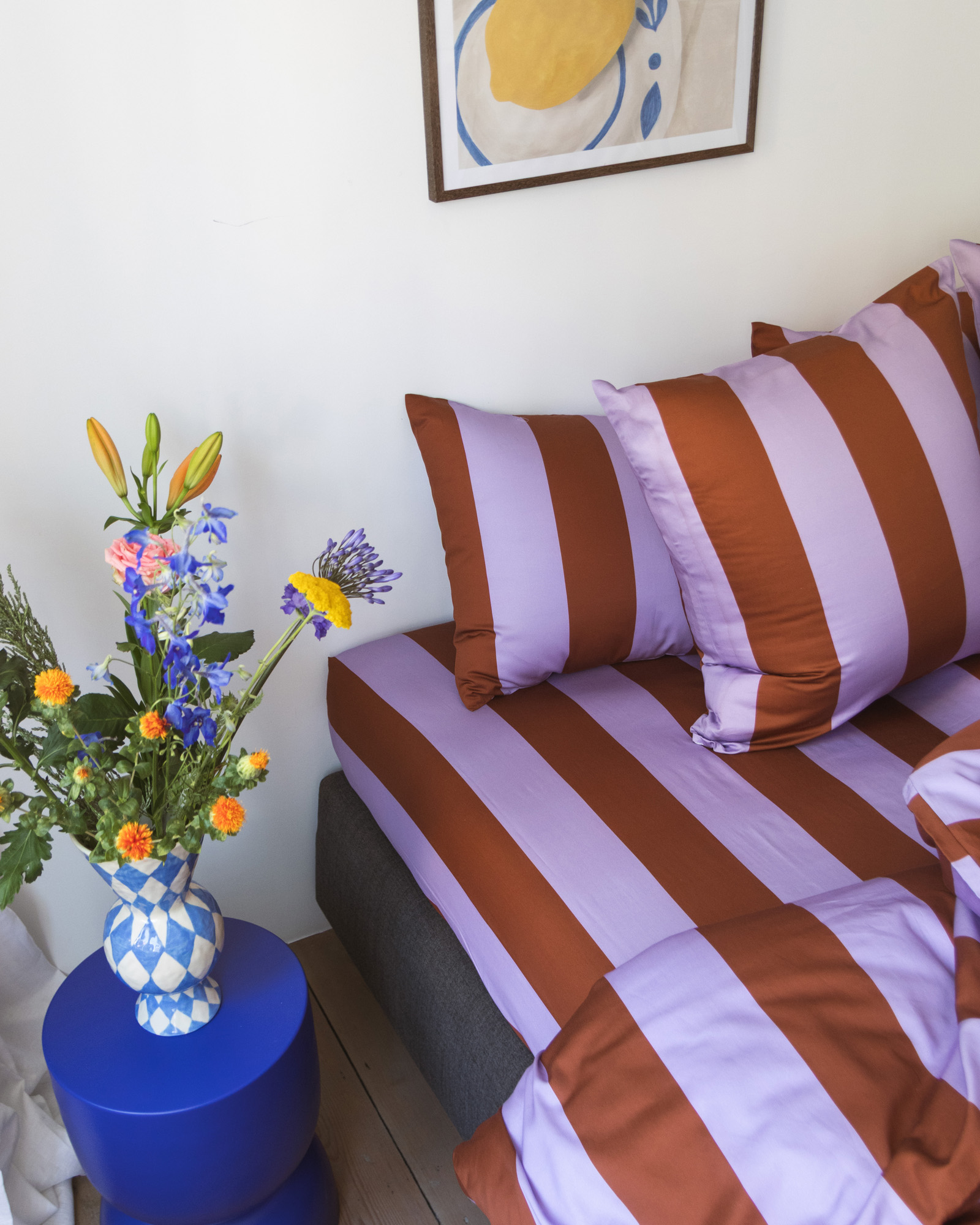 Dekbedset EMILIO Lavender/Tan