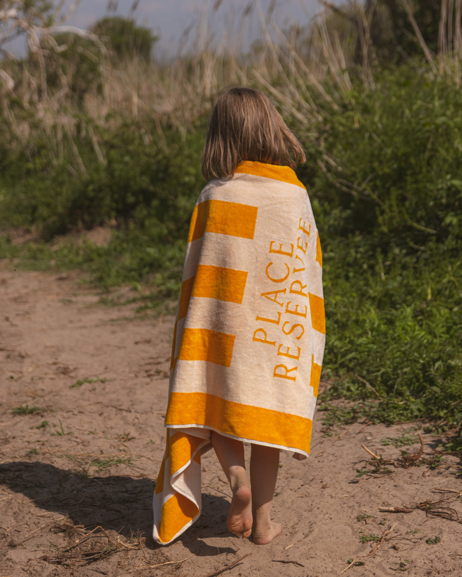 Drap de plage PLACE RESERVEE Gold