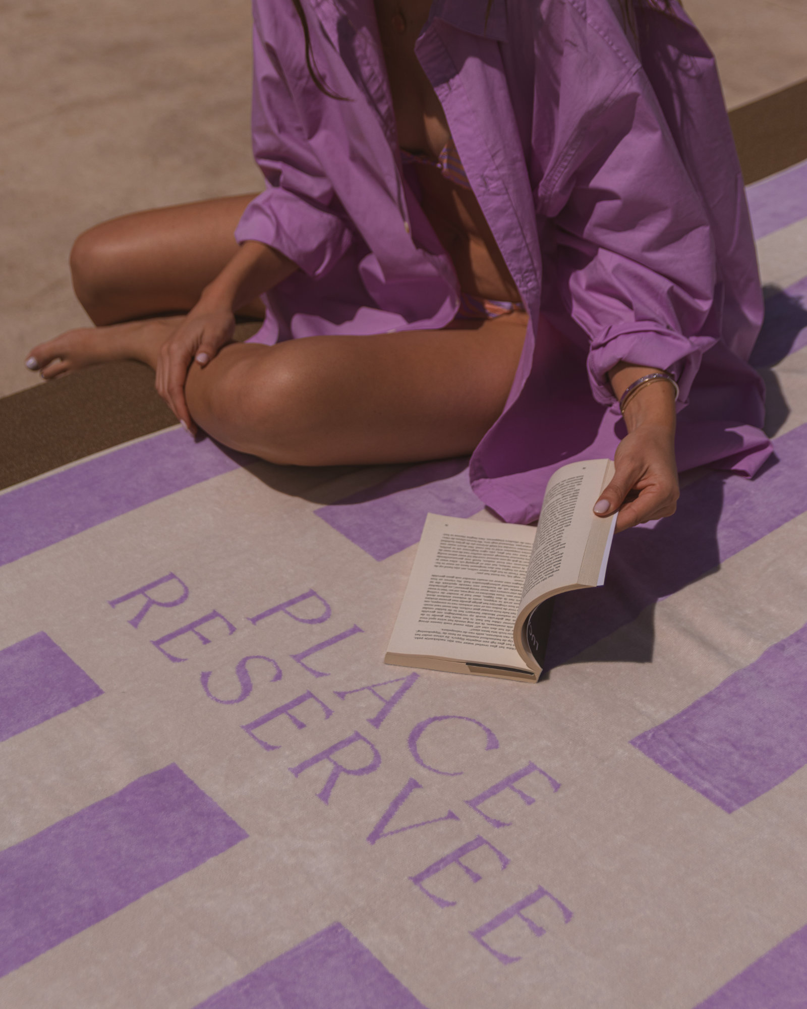 Beach towel PLACE RESERVEE Lavender