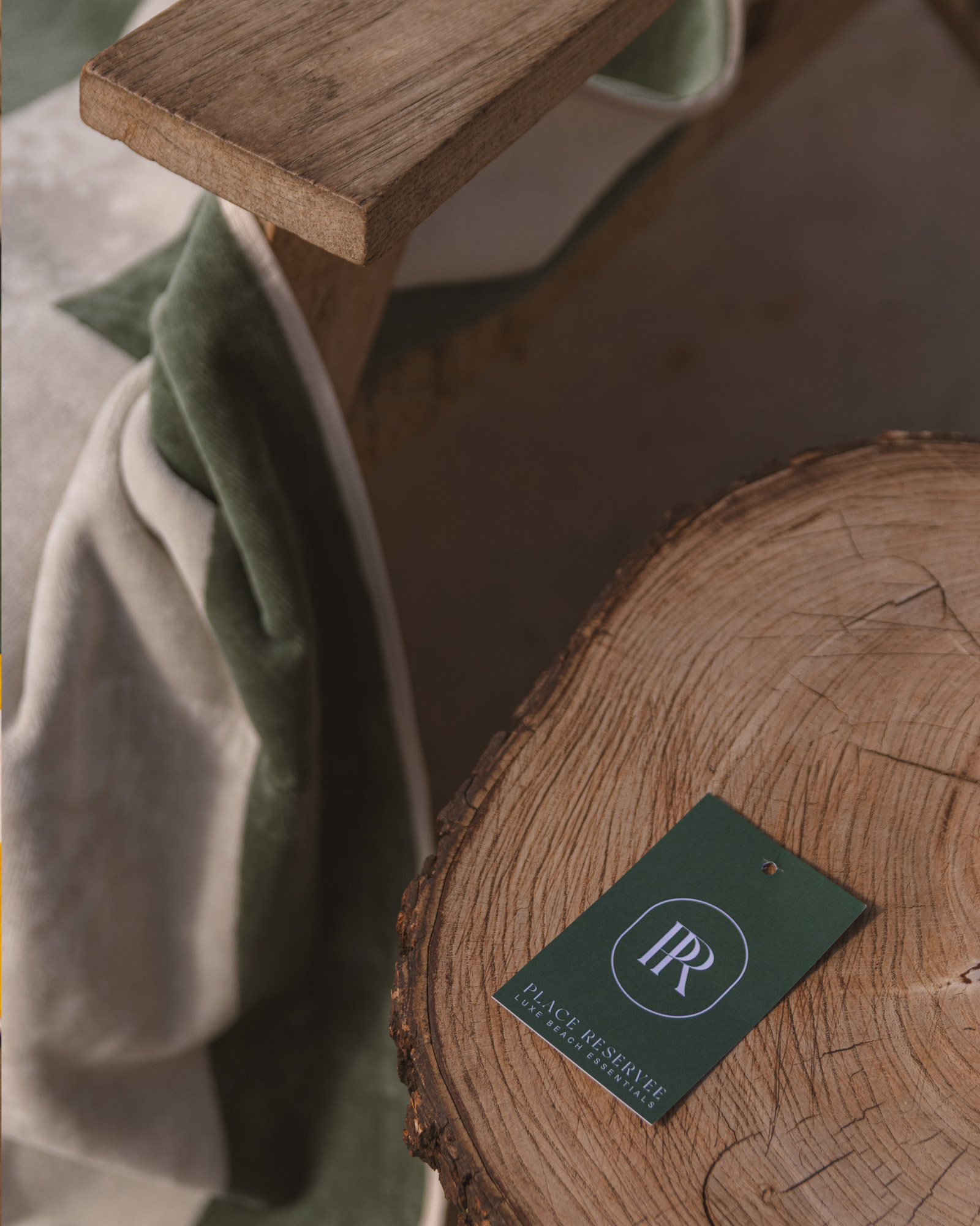 Drap de plage PLACE RESERVEE Eucalyptus 