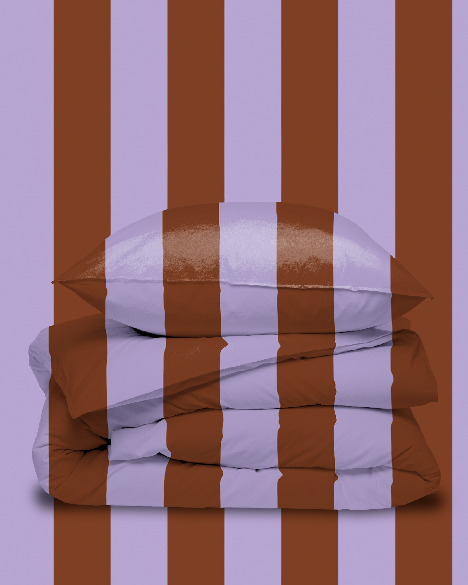 Dekbedset EMILIO Lavender/Tan